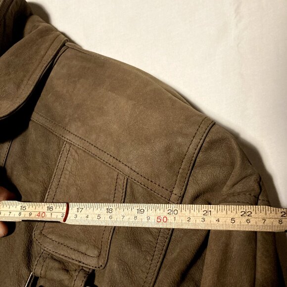 Mens Vintage WILSONS Adventure Bound Bomber Jacket - Brown Leather w/ Liner - Lg - Picture 7 of 12